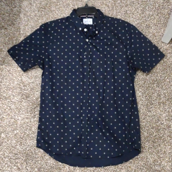 Level Ten blue shirt sleeve dress shirt - Picture 1 of 2